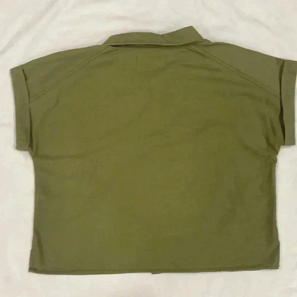 Indigo Rising Button down crop top - Picture 7 of 9